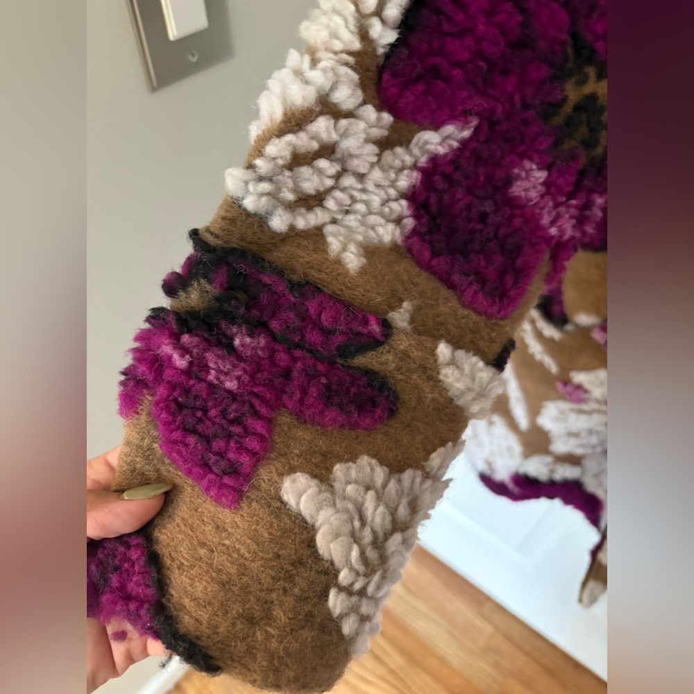 Floral Wool Blend Coat - Picture 4 of 7